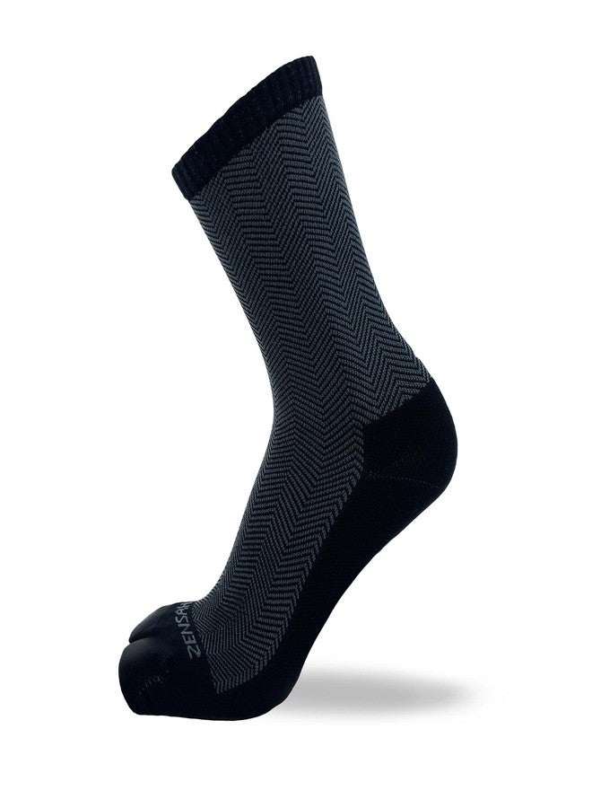 Zensah Bunion Ease - Corrector Relief Sock for Bunions Women and Men - Toe Separator Sock Design (Black/Grey, Medium) - Image 2